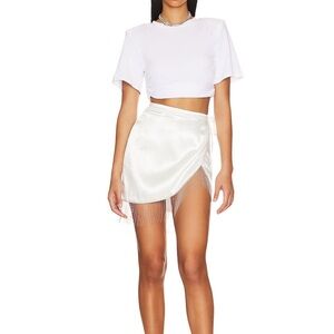 Superdown Penelope Fringe Skirt Ivory